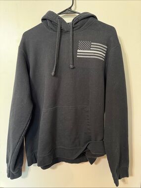 Black Women's Flag Graphic Hoodie Sweatshirt